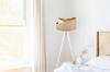 Floor Lamp Standing Tripod Wooden Lampshade Pattern