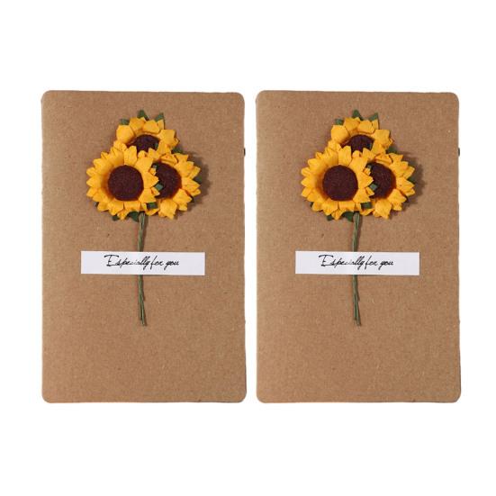 2 Adet Kuru Çiçek Tebrik Kartı El Yapımı Retro Hediye Kartı Düğün Doğum Günü Bebek Partisi Mezuniyet İçin Kendin Yap Davetiye Dilek Kartı