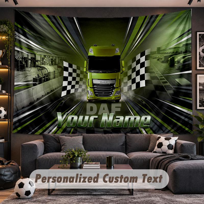 Wall Hanging Tapestry Custom NameDAF Pattern Personalized Printed Fabric Wall Decor