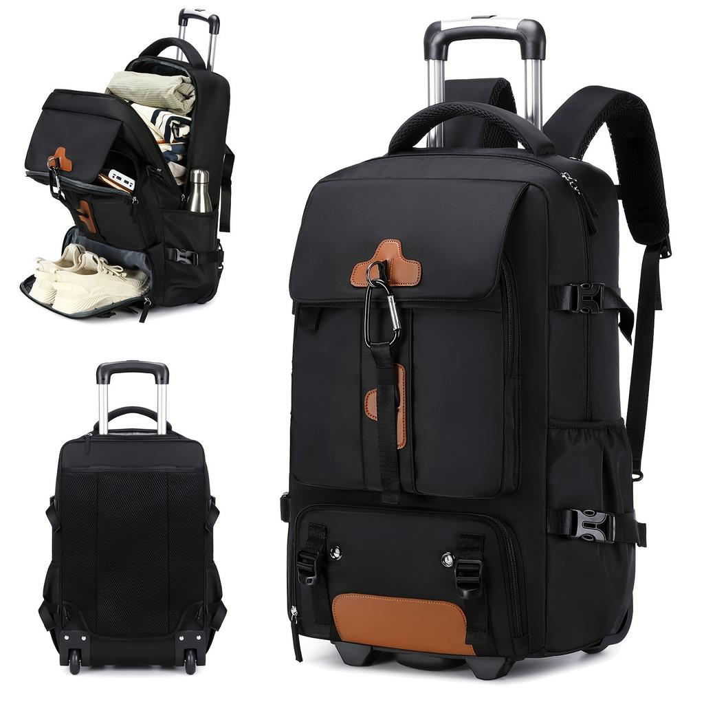 TS JYL laptop bag,Cross Border Wholesale Rolling Backpack Oxford Light Large High End Travel Hiking Bag
