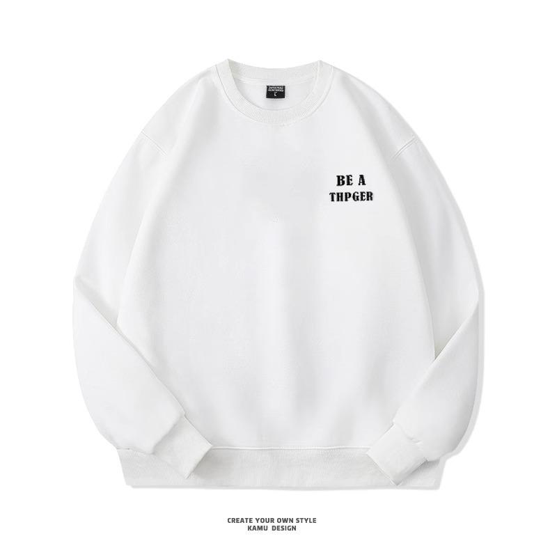 Printed soft high quality fabric wrinkle-resistant men's street sports casual breathable loose fashion trend comfortable long-sleeved tops