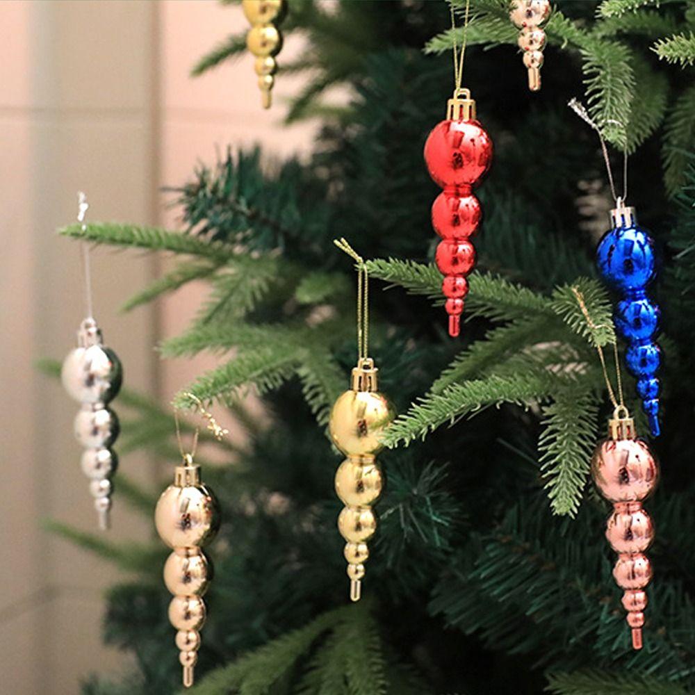 6pcs Shatterproof Christmas Tree Hanging Balls Reusable Xmas Tree Ornaments  Home New Year Decor