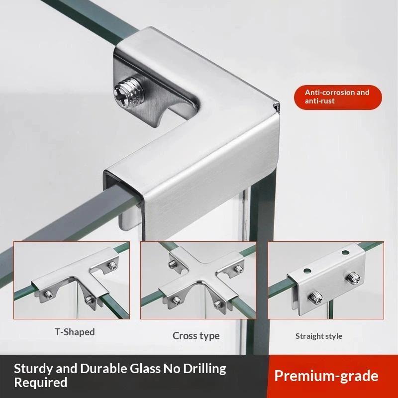 1 buc Gard de Grădină Panou DIY de Îmbinare Plăci Ceramice Clip de Fixare Ranforsat Clește pentru Sticlă Combinație Clip de Fixare Pentru Cabinet Acvariu