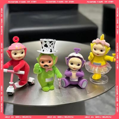 Originale Miniso Teletubbies Baby Reiseserie Blind Box Figuren Kreatives Kinderspielzeug Überraschungsgeschenke Auto Dekorative Ornamente