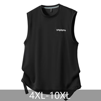 Plus Size 4XL-10XL Summer Black Vest Sleeveless T-shirt for Men Tops Casual Oversized Tee Summer Men Clothes