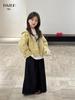 YOJIA 2025 Winter Hooded Coat for Girls - Trendy Plus Velvet Warm Top