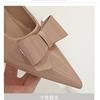 Red Pointed Toe Women Pumps Bowknot Shallow Mouth Lady Stiletto Single Shoes Patent Leather Glossy Formal Prom High Heels Shoes