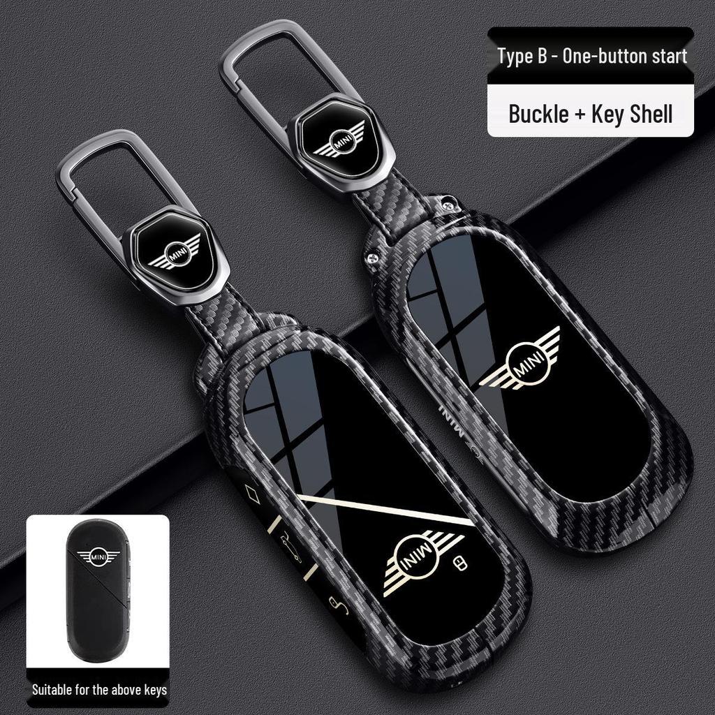BMW Mini Key Case for Countryman and Cooper (Models F54, F55, F56, F60) - Carbon Fiber Metal Shell