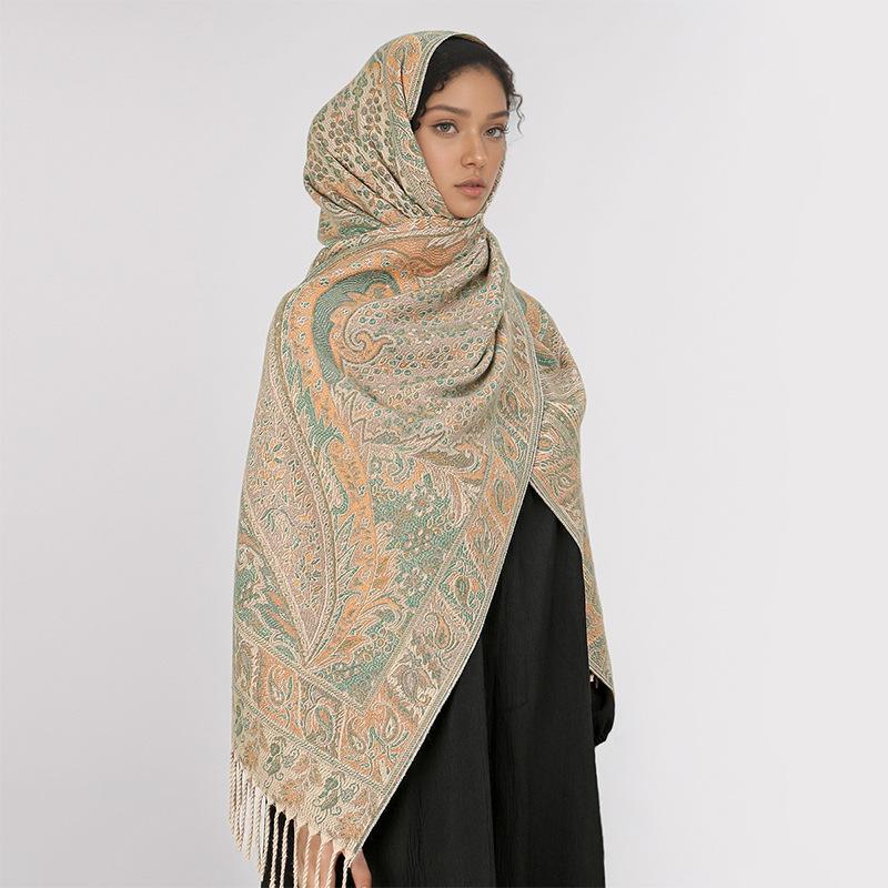 High-End Damen Schal Herbst und Winter Schal Dual-Purpose Kernzwirngarn Verdickter Warmer Schal