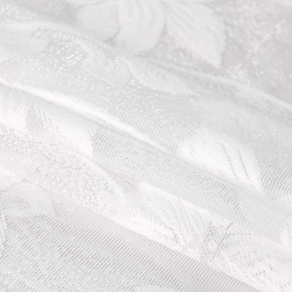DWCN Lace Floral UV Nordic Embroidered Tulle Light Heat 150cm Wide X 200cm Set of White Curtains, Print, Protection, Semi-Privacy, Cute, Solid, Style,
