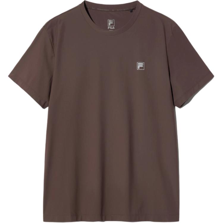 FILA T Shirts Unisex Brown Crew Neck FS2RSH2203UBRN 095
