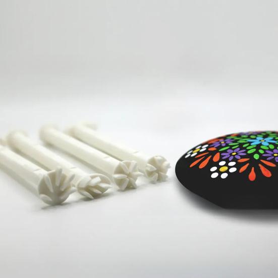 5Pcs Flower Dotting Tools DIY Graffiti Arts Crafts Card Making Floral Art Stamp Pen Professional Flower Stamping Dot Painting Tools