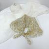Thin Print Thin Narrow Lengthened Rhombus Scarf Japanese Literary Sunscreen Silk Neck Towel Linen Shawl Women