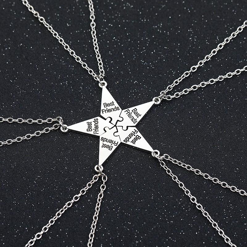 

New Letters Best Friends Splicing Necklace Friendship Student Suit Female
