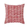 Red Geometric Pillowcase Living Room Sofa Cushion Polyester Pillowcase Home Bedroom Car Decorative Pillowcase 45X45Cm