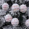 Red White Christmas Balls Pendant Colorful Christmas Tree Pendant Christmas Hanging Balls  for Home
