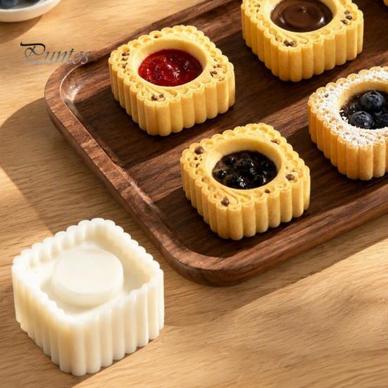 Backwerkzeuge für Gebäck Doppelseitige Mondkuchenform, Sonnenblumenmuster Wiederverwendbar ABS Handpresse Abnehmbar Einfach Kunststoff Dessert Dekoration