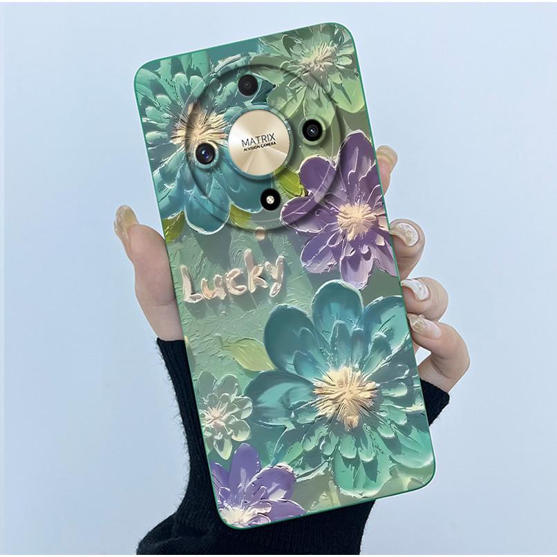 For Honor Magic5 Lite 5G Case Simplicity flower Silicone Soft Back Cases For Magic6 Lite 5G Cover Magic 5Lite 6Lite Bumper Shell
