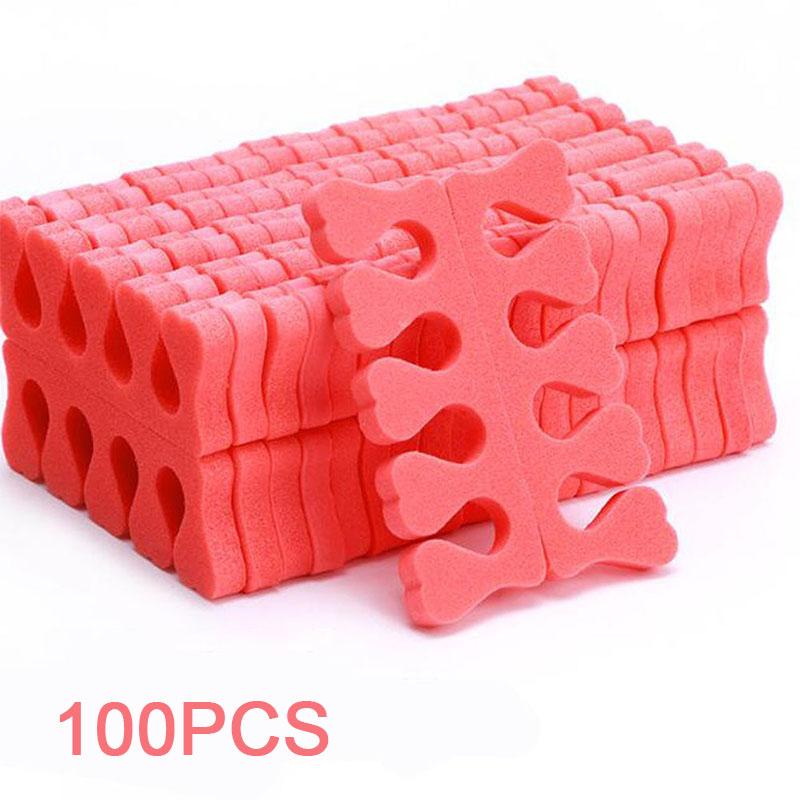 50 Pairs Nail Art Toe Separators Fingers Foots Sponge Soft Polish Beauty UV Gel Tools Manicure Pedicure Pack Nail Kits FZQ02