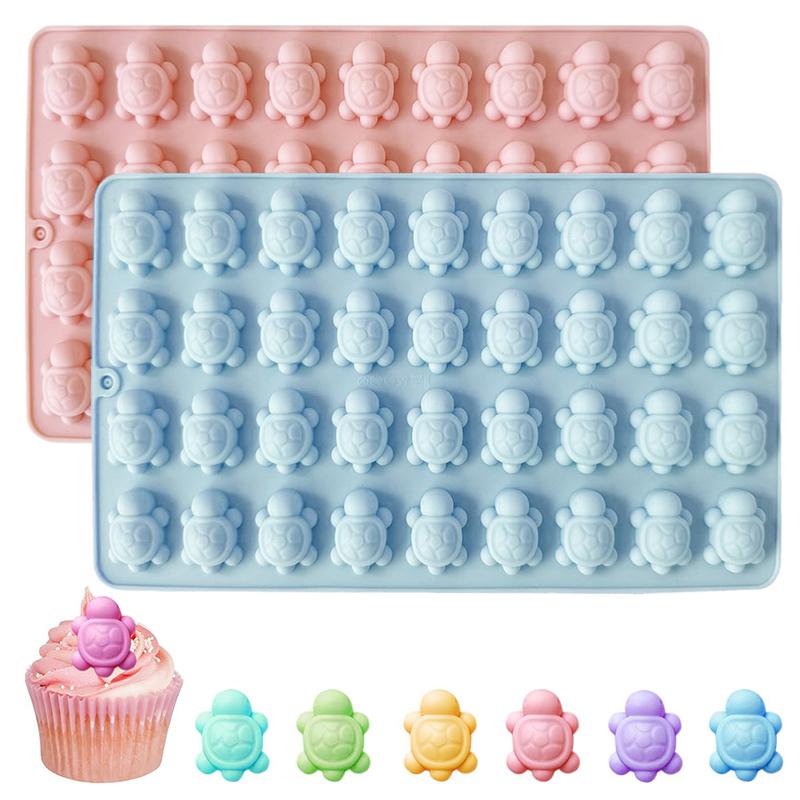 Mini silikonová forma želva na čokoládu, 36-dutinková forma na čokoládové bonbony mořská želva, želva, kostky ledu, mořské zvíře, pryskyřičná forma