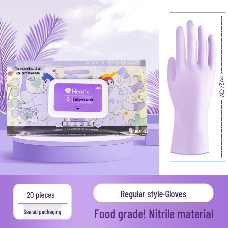 Changbaosen Food-Grade Nitrile Disposable Gloves (40 Count)