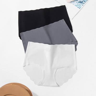 Briefs Wave Trim Seamless Smooth Thin Female Panties Soft Hip Lifting Underwear