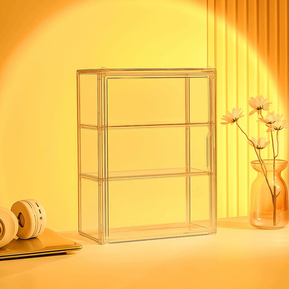 Stackable Acrylic Display Box Multi-Layer Dustproof Showcase New Clear Storage Box Collectible