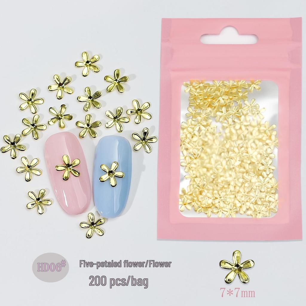 Japanese Style Metal Flower & LOVE Letter Nail Art Decorations