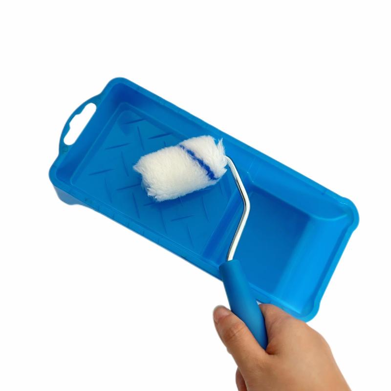 8Pcs 2Inch Smooth Finish Paint Roller Tray Lint-Free Mini Paint Roller Painting Walls High-Density Fabric Paint Rollers Set