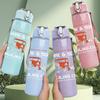 1PC Retro Orange Truck Western Graphic Print 750ml Portable Sports Water Bottle Leakproof Gym Outdoor Travel Drink Cup