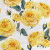Royal Samt Stoff Polyester Zum Nähen - Motiv Gelbe Rosen 2
