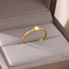 Cute Star Moon Rings For Women Stainless Steel Open Adjustable Gold Color Wedding Engaement Ring Jewelry Gift For Her bague