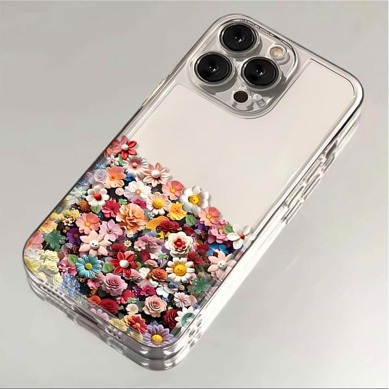 Ins-Style Floral Soft Case for iPhone Xr, 11, 12, 15, 16, 17 Pro Max - Full Coverage & Drop-Proof iPhone 11