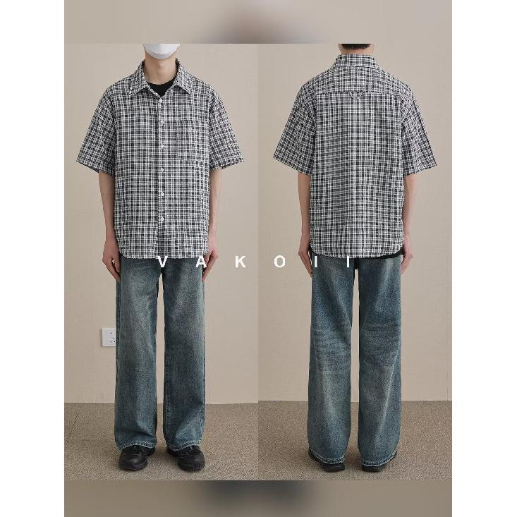 2024 Letter Long Sleeved Shirt Japanese Hong Kong Style Ins Loose Shirt Men'S Summer Trend Versatile Casual Jacket