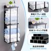 NODIBRO 3-Tier Wall-Mounted Towel Rack, with Hole-Type Installation, High Load Capacity, Space-Saving Design, Suitable for Bathrooms, Dressing Rooms,