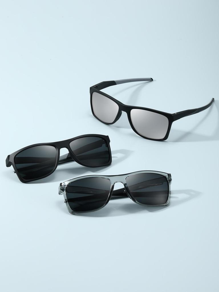 Ultra-Light Men's Polarized Square Sunglasses with Anti-Slip Large Frame for Driving and Cycling.