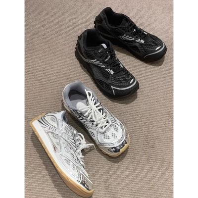 Fashion Casual Shoes Wang Yibo Same Mesh 2025 Spring New Silver Sports Shoes Female Couple Dad Shoes