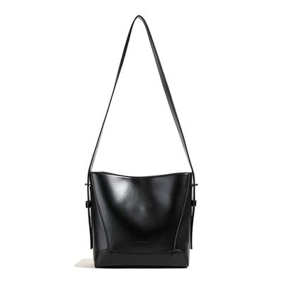 FUKUTA Leichte Damen-Tragetasche mit Reißverschluss, Perfekt für den Weg zur Arbeit, Umhängetasche oder Crossbody-Tasche, 2-Wege-Design, Großes Fassungsvermögen, Stilvoll, Schwarz