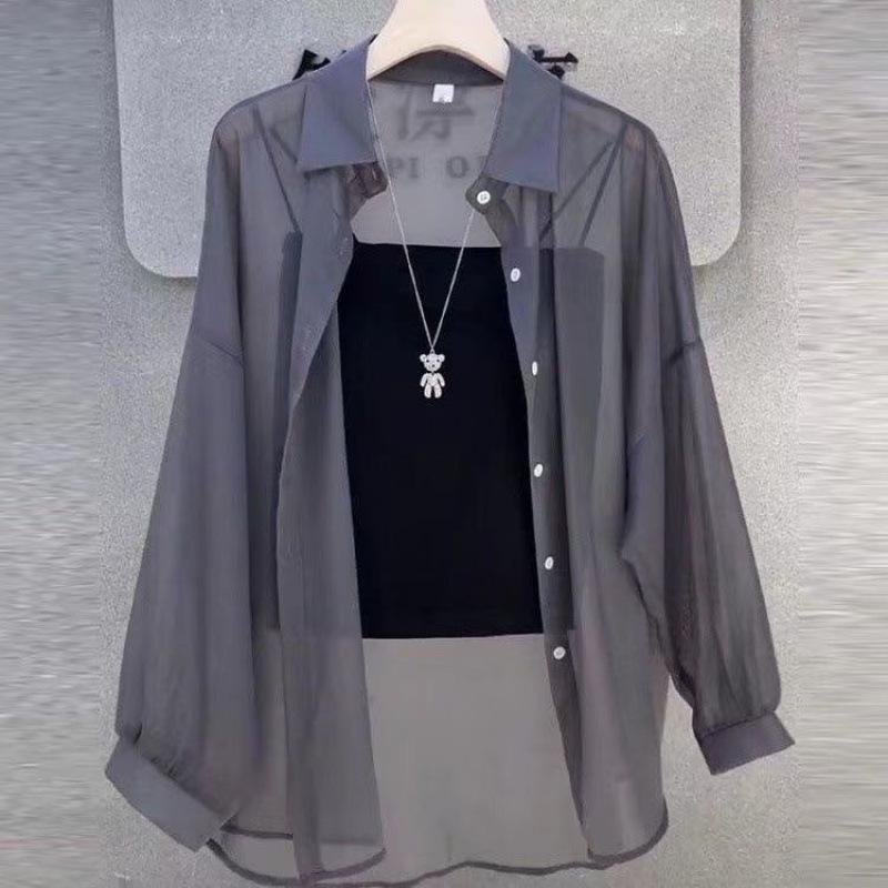 Korean Style Women's Long Sleeve Chiffon Sunscreen Cardigan