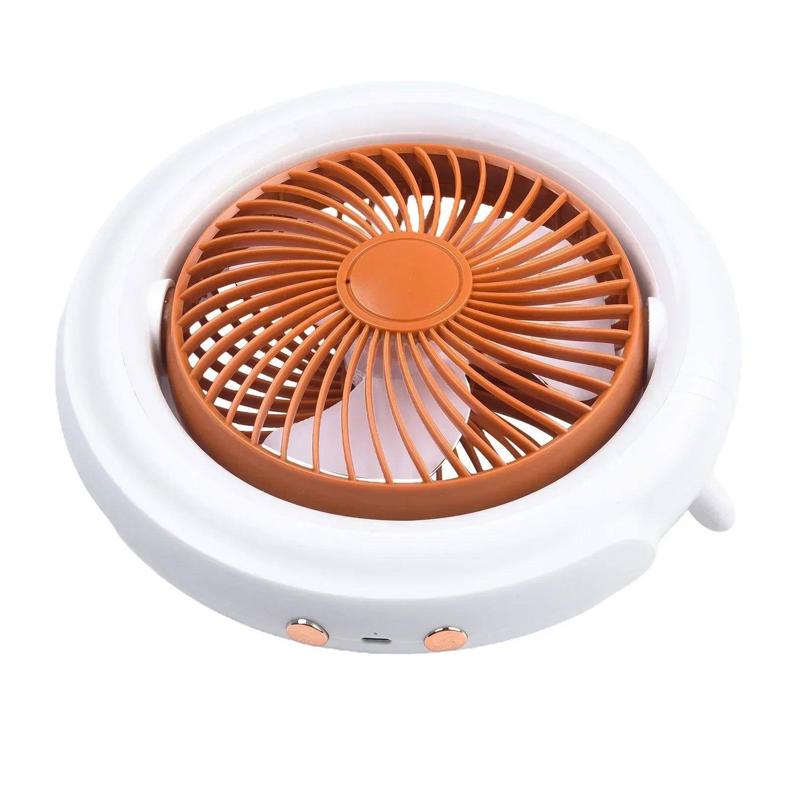 Portable Outdoor Wall Mounted Mini Fan USB Rechargeable Desktop Head Swinging Fan For Home Dormitory Use Wall-Mounted Mini Fan оранжевый