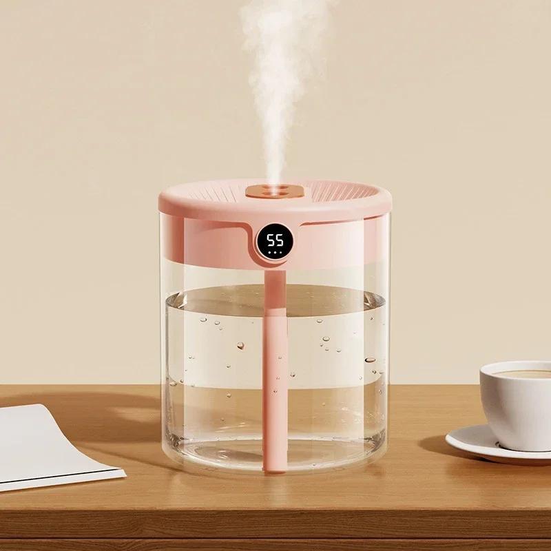 2000ML Air Humidifier USB Dual Spray Ultrasonic Cool Mist Essential Oil Diffuser Humidifier LED Lamp Essential oil diffusers