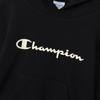 Parka Çocuk Uzun Kollu Pamuklu ABD Script Logo Kapşonlu Sweatshirt Temel Siyah [Şampiyon] 100% CK-Y103