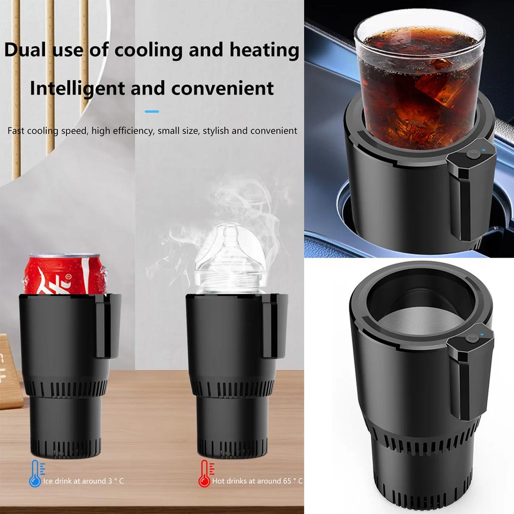 2 In 1 Car Warmer Cooling Cup 24V Smart Car Heating Cooling Cup Touch Screen with Temperature Display for Home Travel Summer