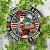 Vintage Metal Sign Not Fragile Like A Flower Fragile Like A Bomb Retro Wall Plaque 8x8 Inches Aluminum Decor