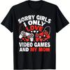 Funny Video Games And Mom Tshirt Retro Gaming Graphic Tee Casual Short Sleeve Cotton Top For Men Gaming Lover Gift