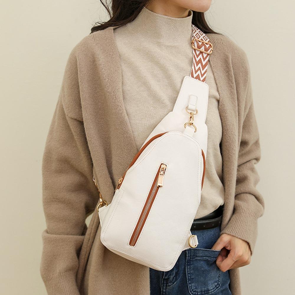 Bohemia Style Women Chest Bag PU Leather Sports Shoulder Bag Fashion Women's Fanny Pack  Unisex