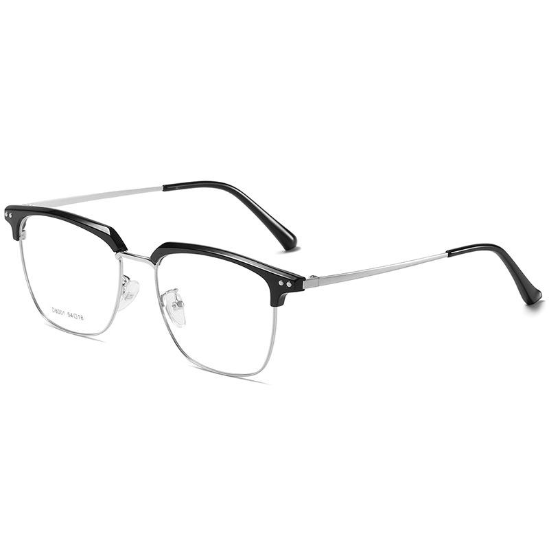 

Latest Classic Style Square Metal Material Frame Eyebrows Men Nearsighted Glasses Optical Vision Prescription Lens Nearsight Anti Blue Ray Women 0