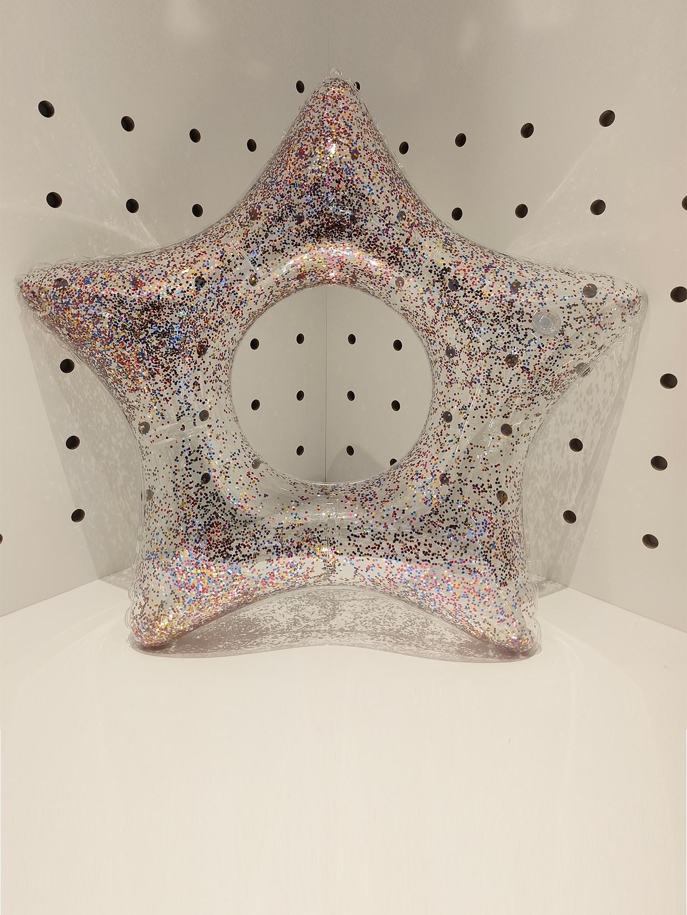 

3 шт., прозрачное кольцо для плавания с пятиконечной звездой и блестками, кольцо для детей и взрослых, кольцо для водного спорта, бассейн, плавающая игрушка для пляжной вечеринки