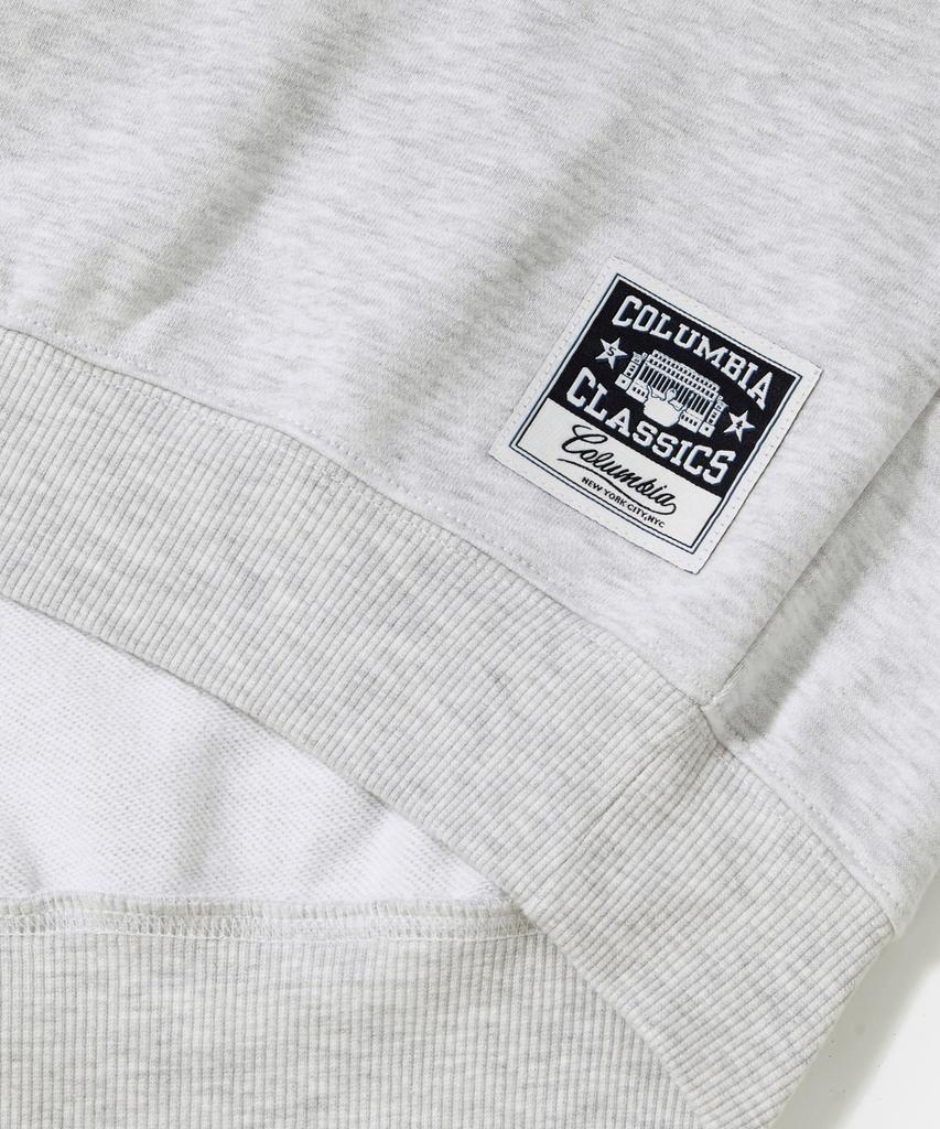 COLUMBIA UNIVERSITY Street Arch Heavy Terry Crew Neck_Light Gray