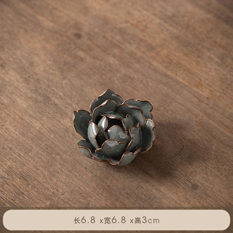 

Ceramic Handmade Lotus Tea Pet Tea Table Decoration Ornaments Nourishing Opening Tea Play Incense Holder Teaset Accessories